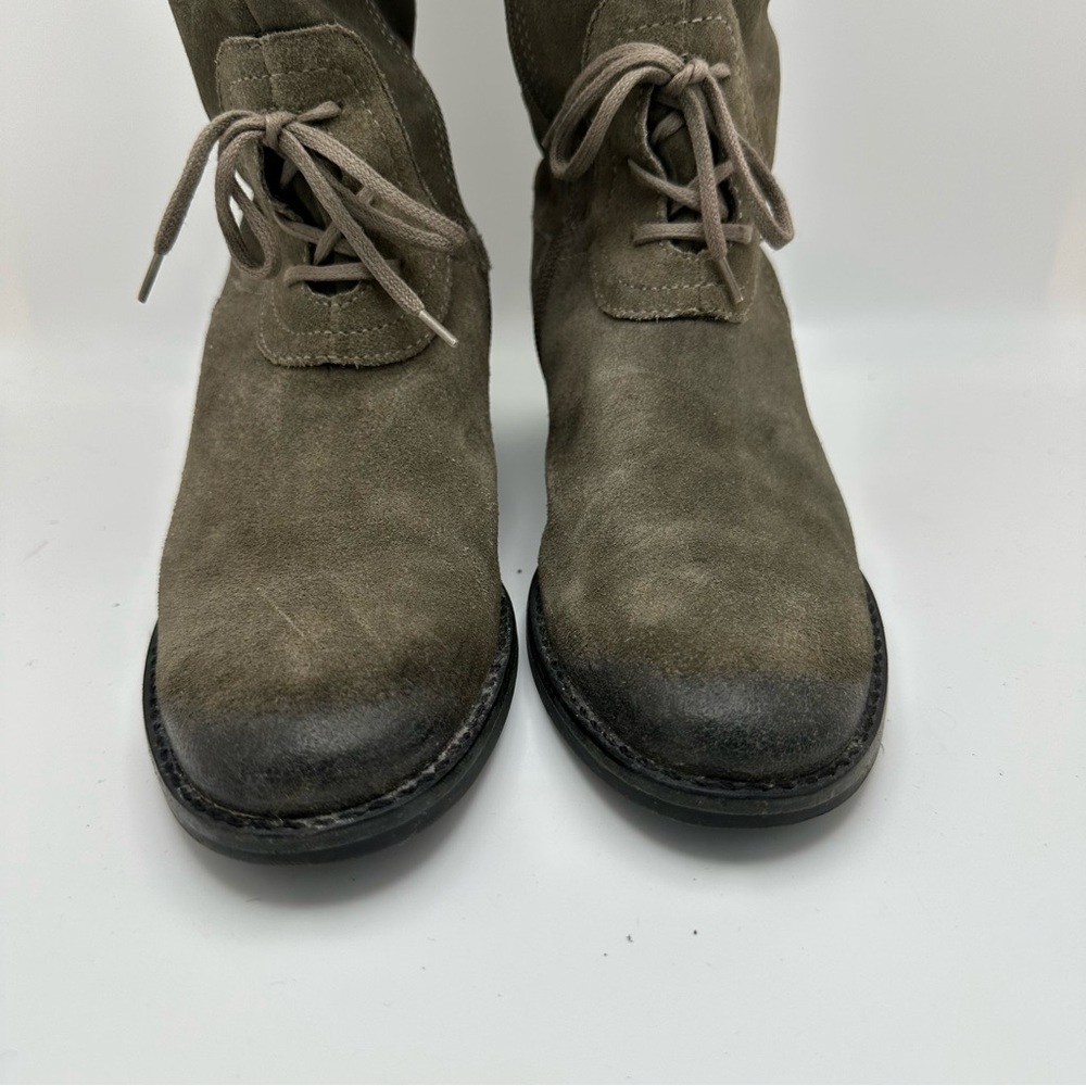 J. JILL Tall Boots Suede Leather Gray Zip Sz 6.5 Equestrian - Picture 3 of 11